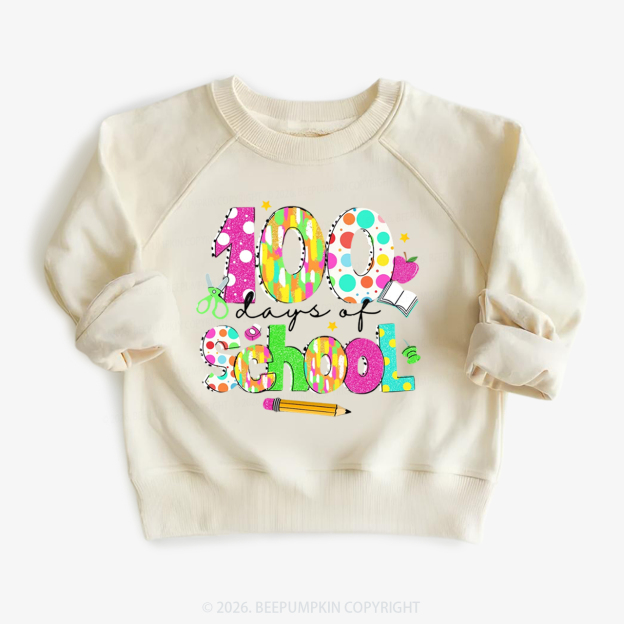 Colorful 100 Days of School Toddler&Kid's Sweatshirt