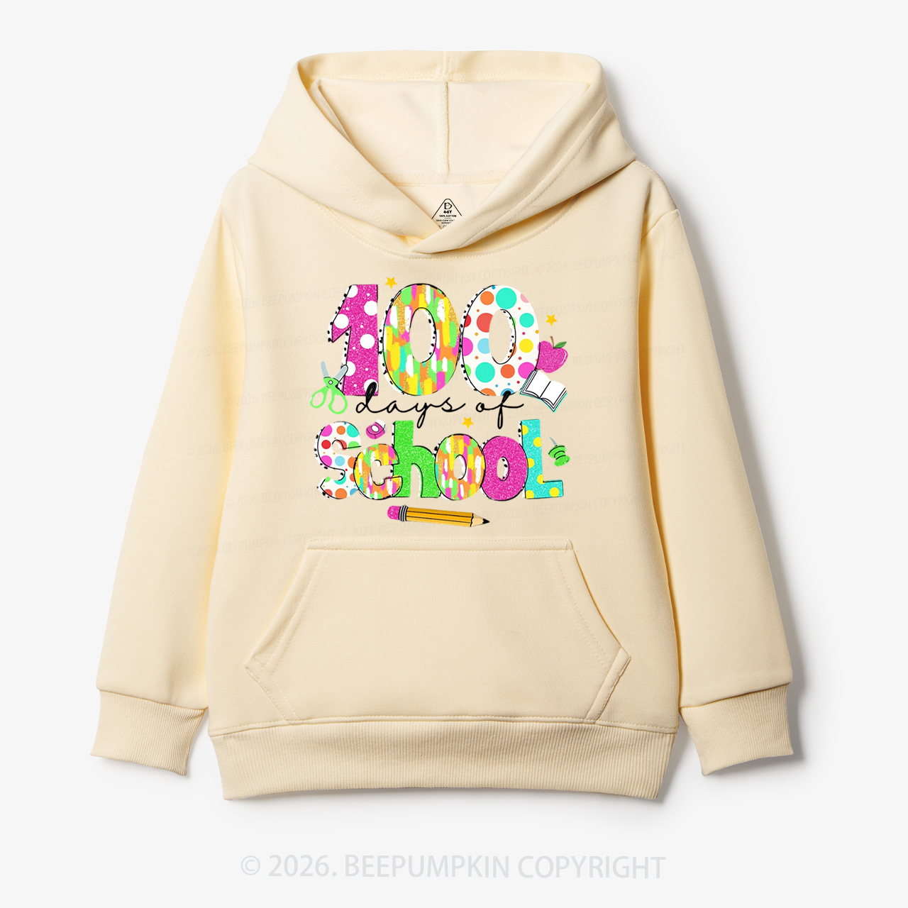 Colorful 100 Days of School Toddler&Kid's Hoodies