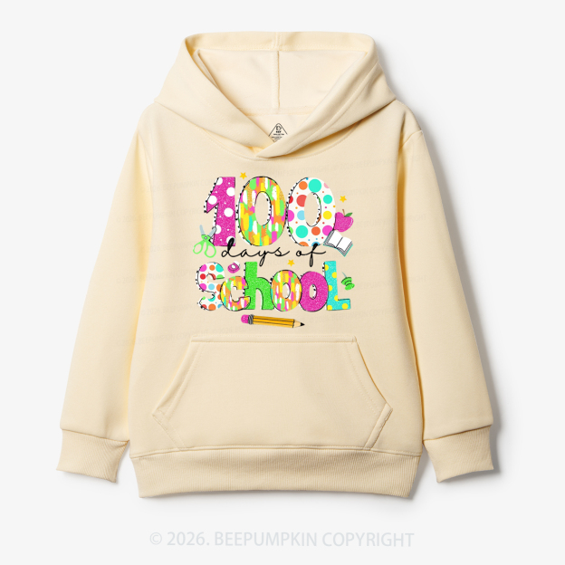 Colorful 100 Days of School Toddler&Kid's Hoodies