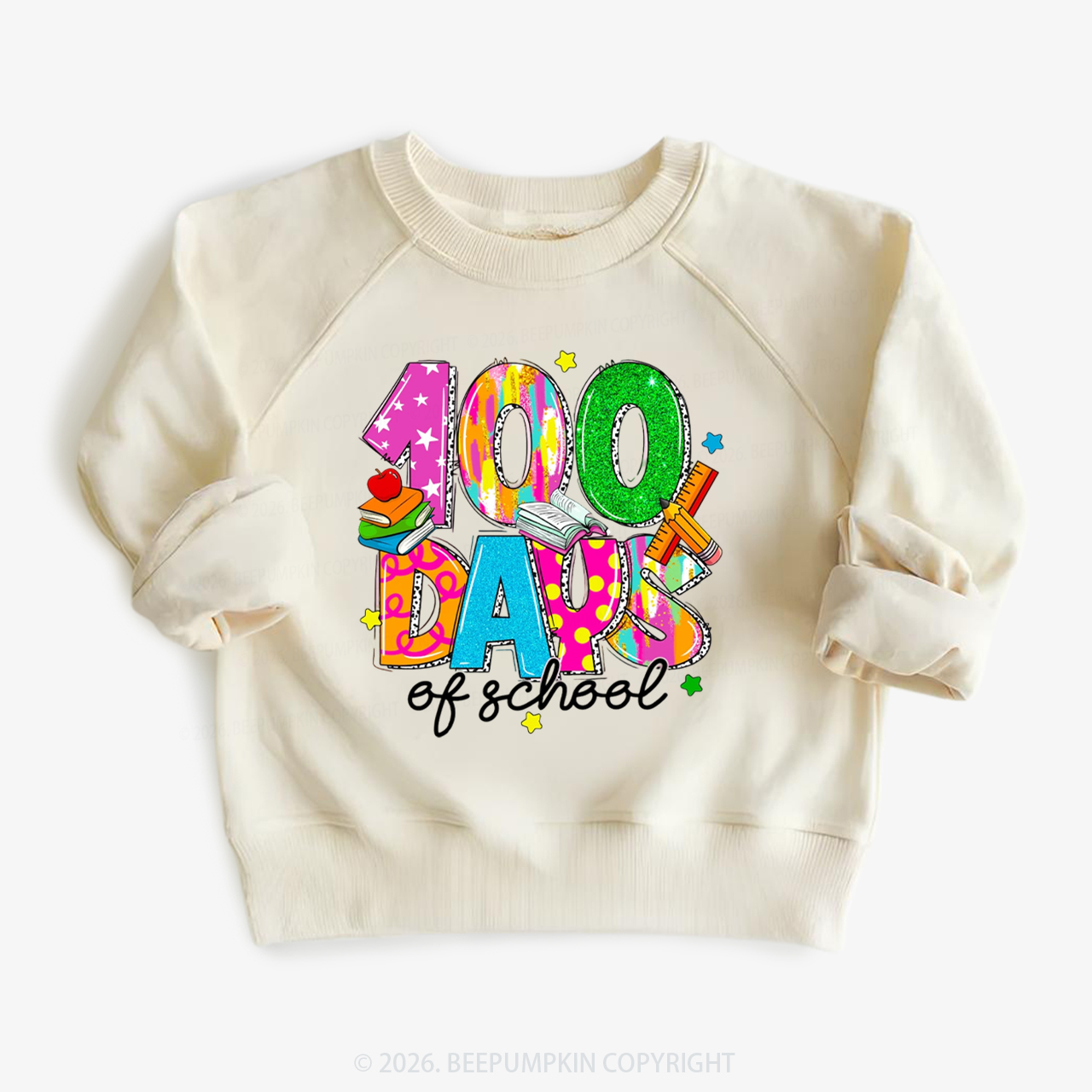 Bright & Fun 100 Days of School Toddler&Kid's Sweatshirt