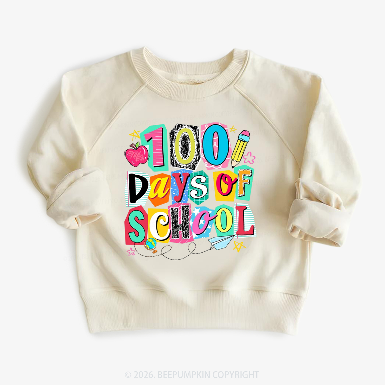 Color Pop 100 Days of School Toddler&Kid's Sweatshirt