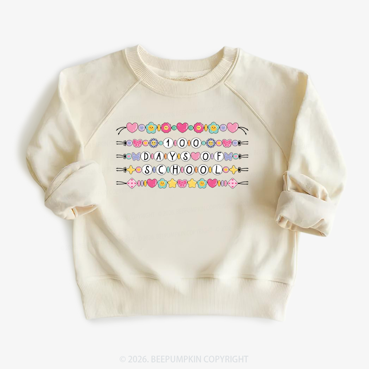100 Days of School Beaded Bracelet Toddler&Kid's Sweatshirt