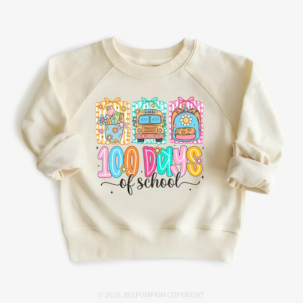 Classroom Art 100 Days of School Toddler&Kid's Sweatshirt