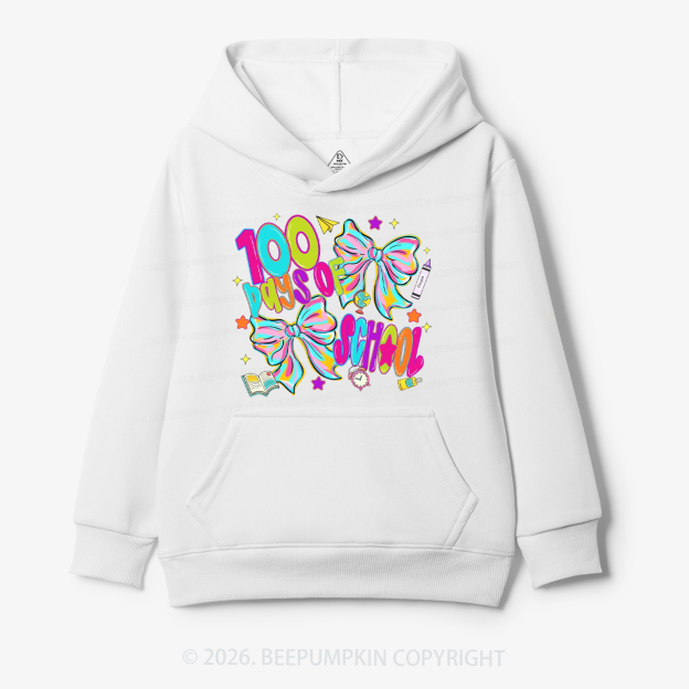 Bow Celebration 100 Days of School Toddler&Kid's Hoodies
