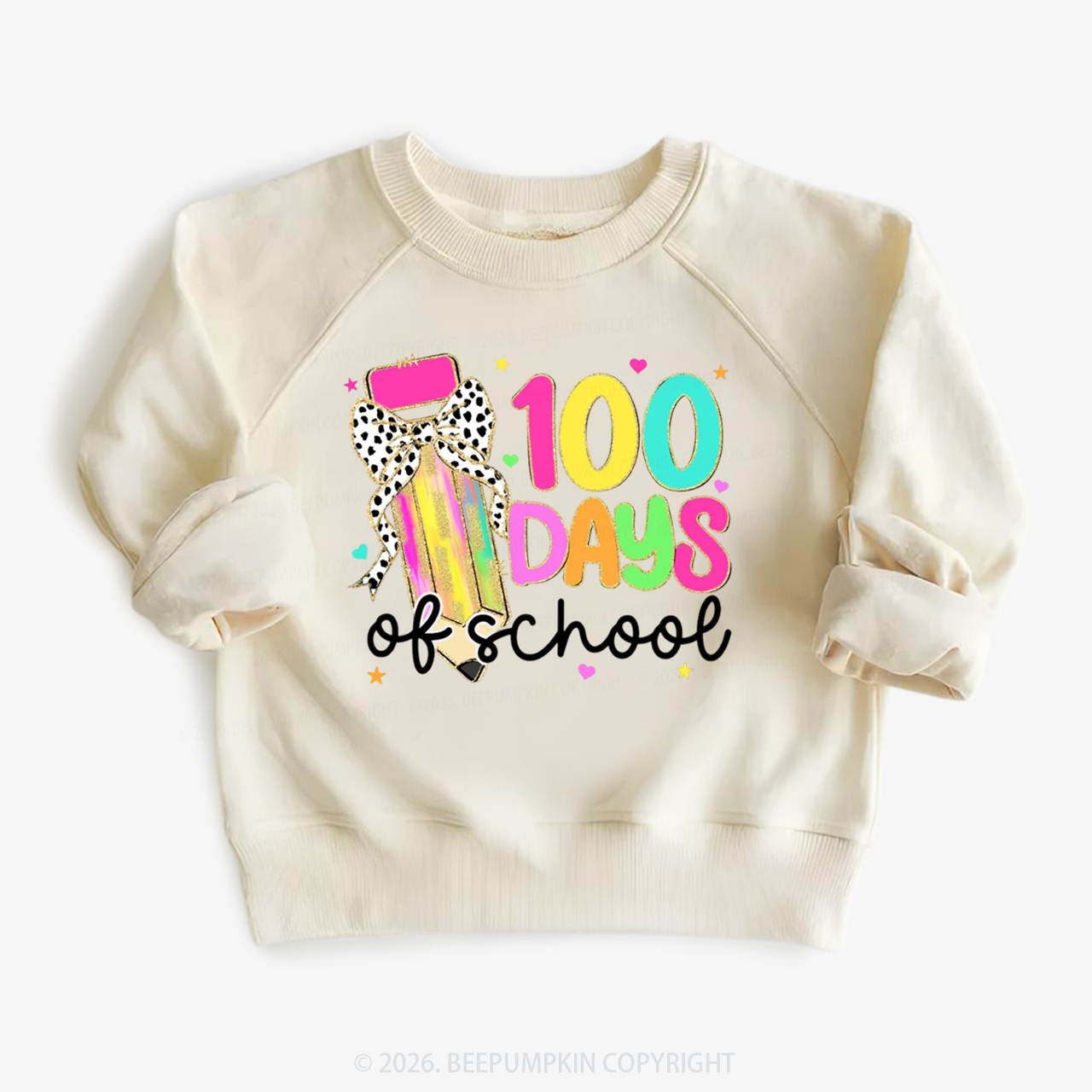 Pink Pencil Celebration 100 Days of School Toddler&Kid's Sweatshirt