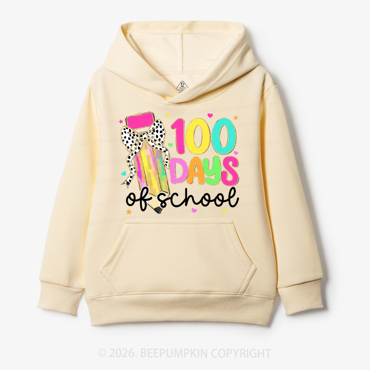 Pink Pencil Celebration 100 Days of School Toddler&Kid's Hoodies
