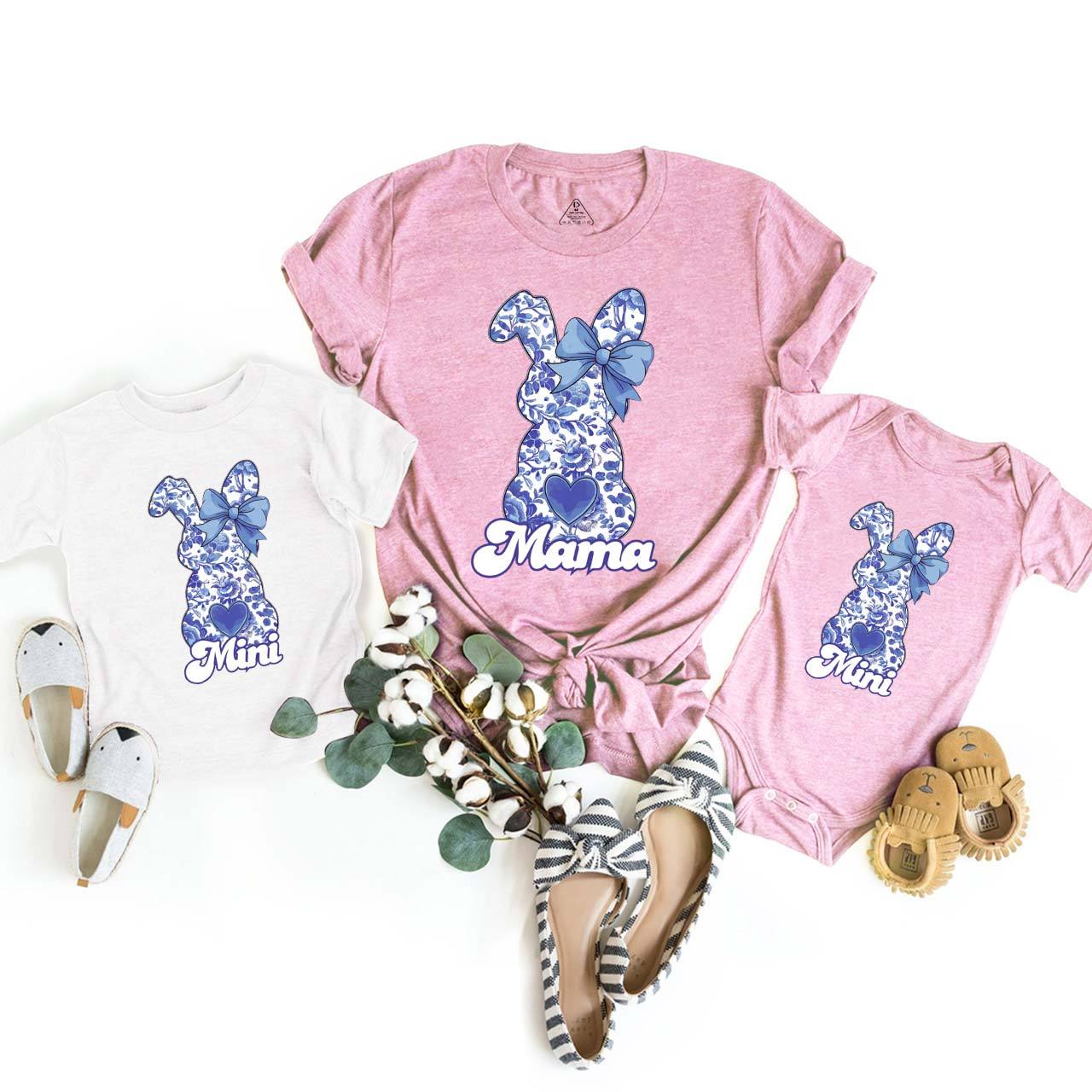Bunny Coquette Bow Mom&Me Matching Tees
