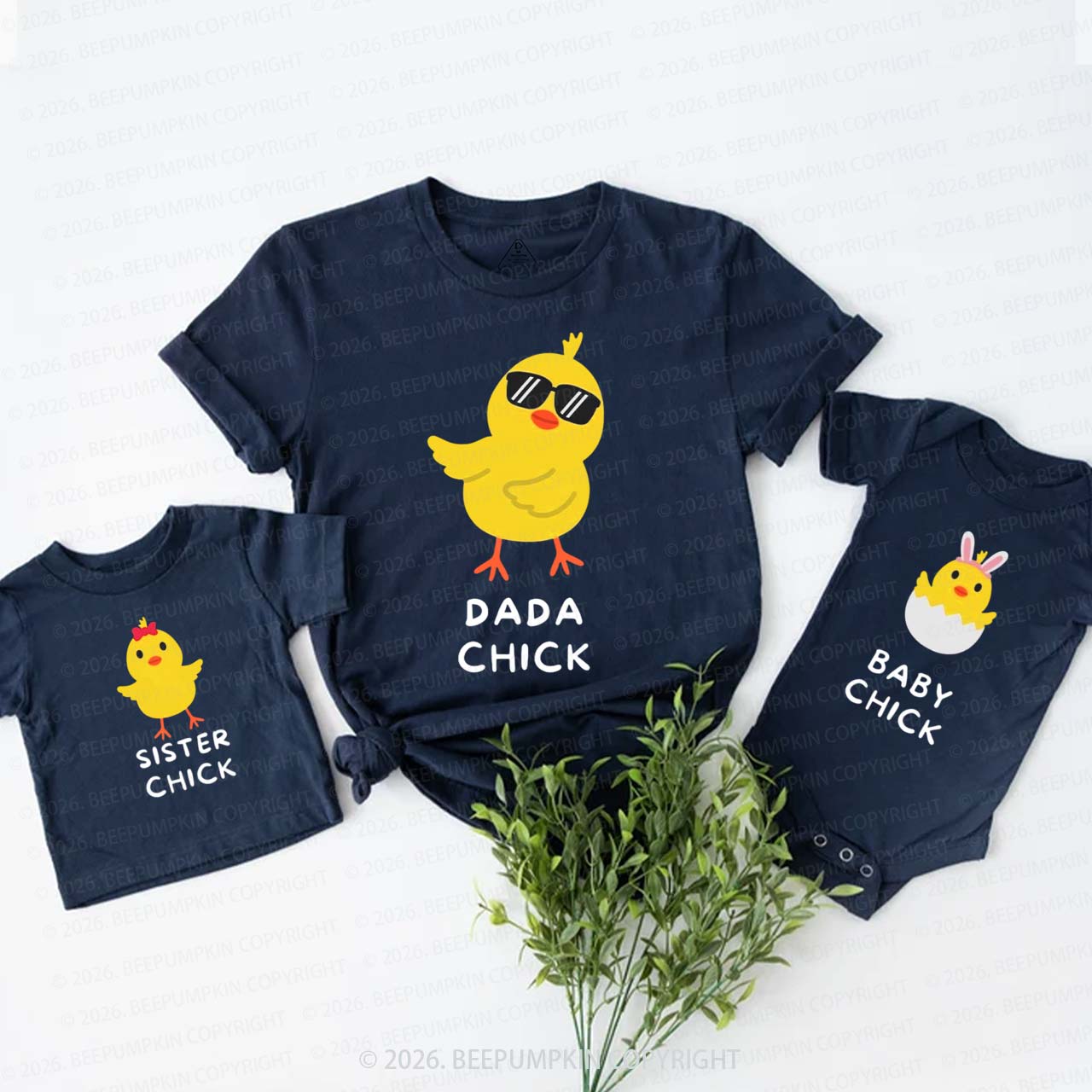 Personalized Chick Easter Family Matching T-Shirts