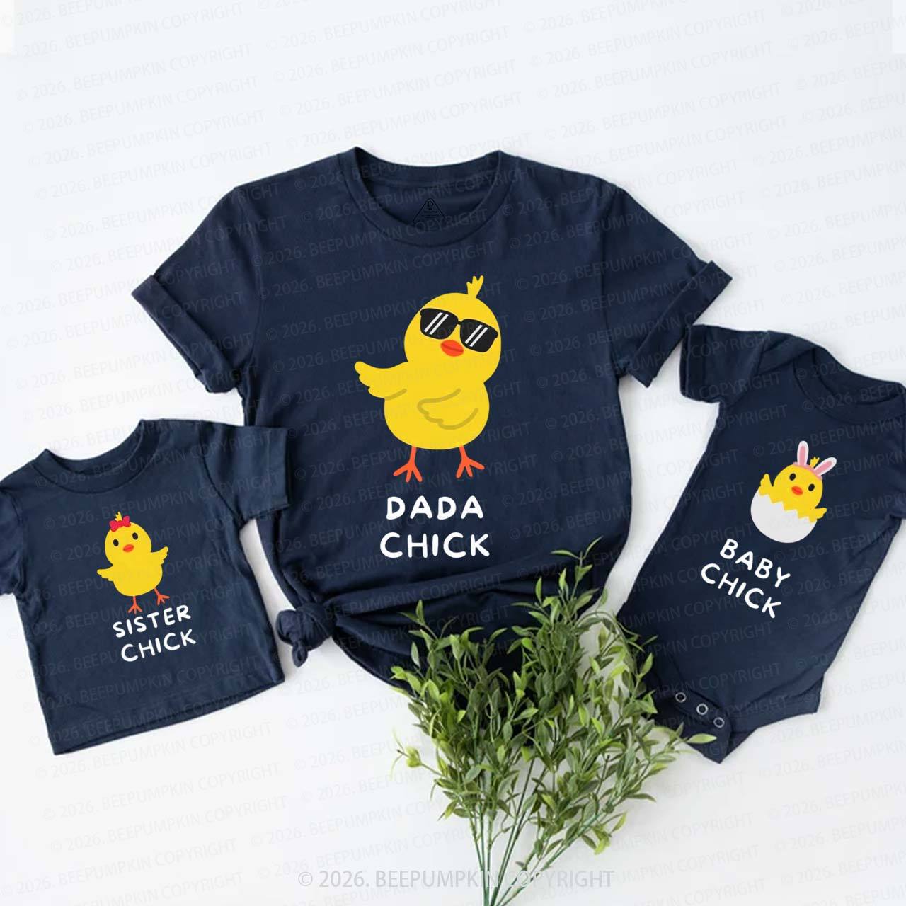 Personalized Chick Easter Family Matching T-Shirts