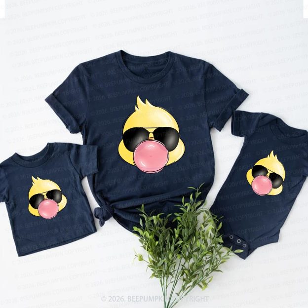 Personalized Chick & Bunny Easter Family Matching T-Shirts