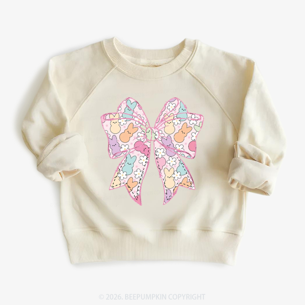 Easter Coquette Bunny Bow Kid's Sweatshirt