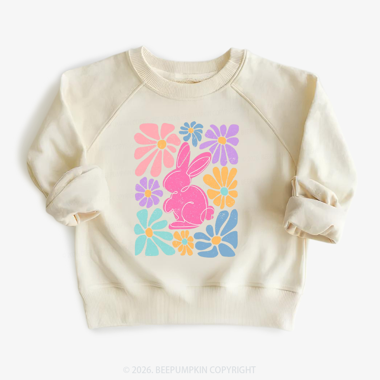 Easter Bunny Floral Kid's Sweatshirt