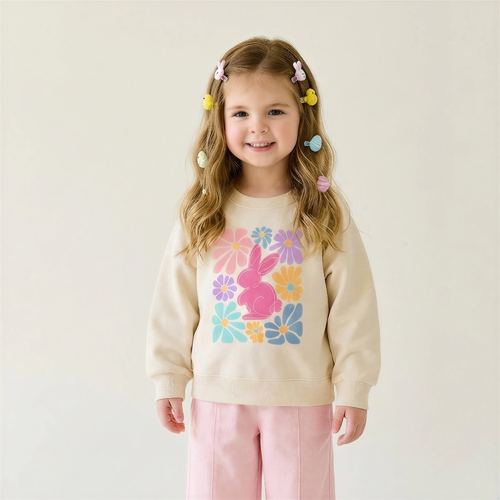 Easter Bunny Floral Kid's Sweatshirt