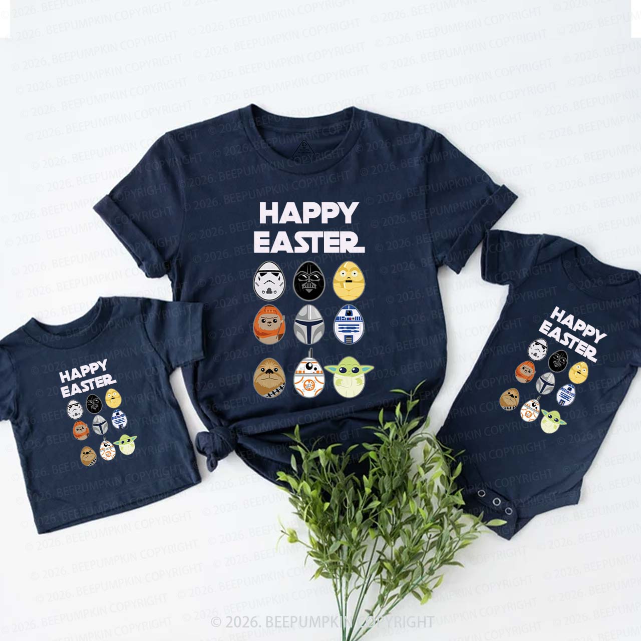 Easter Funny Trooper Eggpire Family Matching T-Shirts