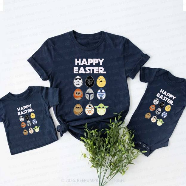 Easter Funny Trooper Eggpire Family Matching T-Shirts