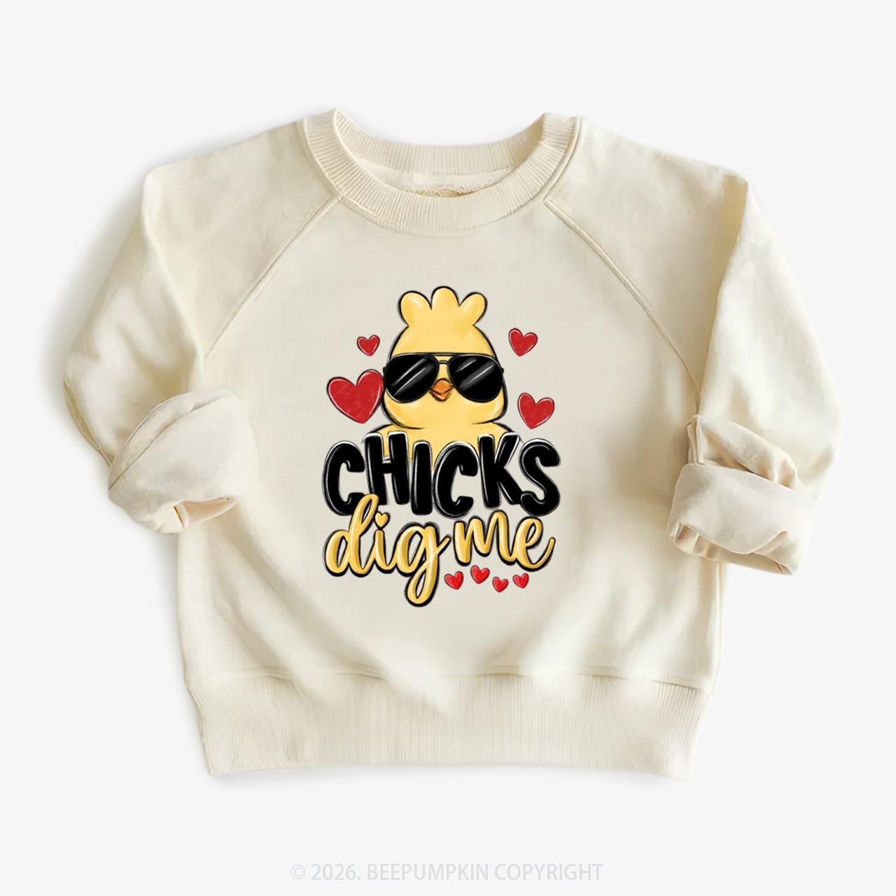 Chicks Dig Me Easter Kid's Sweatshirt