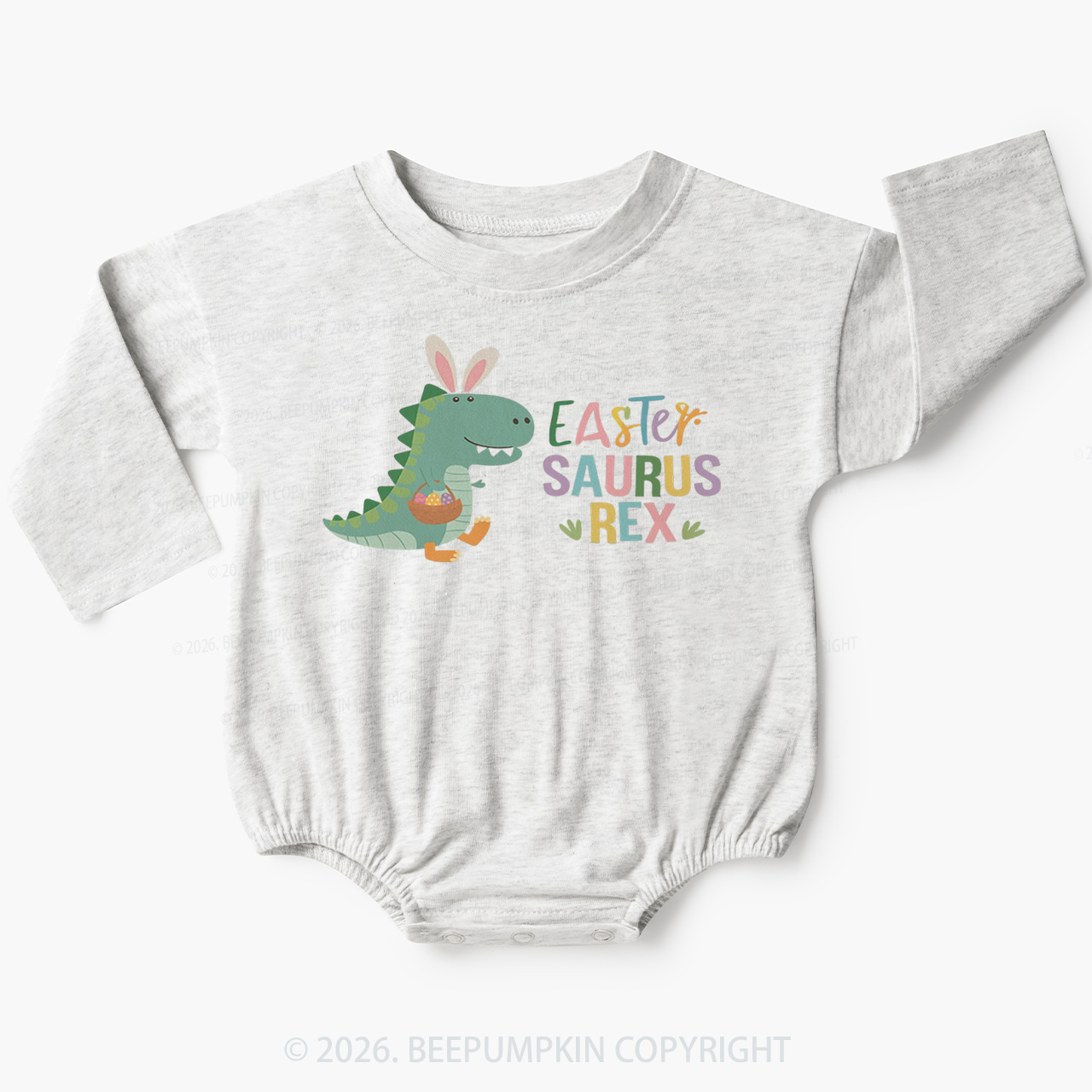 Easter Saurus Rex Baby Bubble Romper