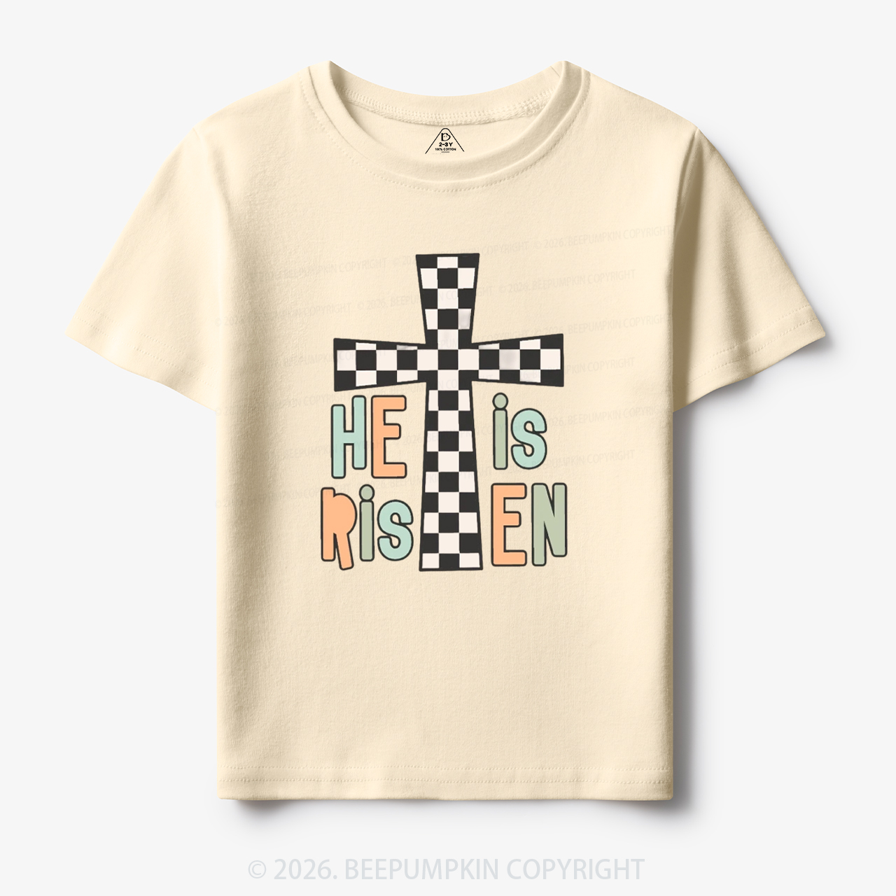 He Is Risen Easter Trendy Christian Toddler&Kid's Tees
