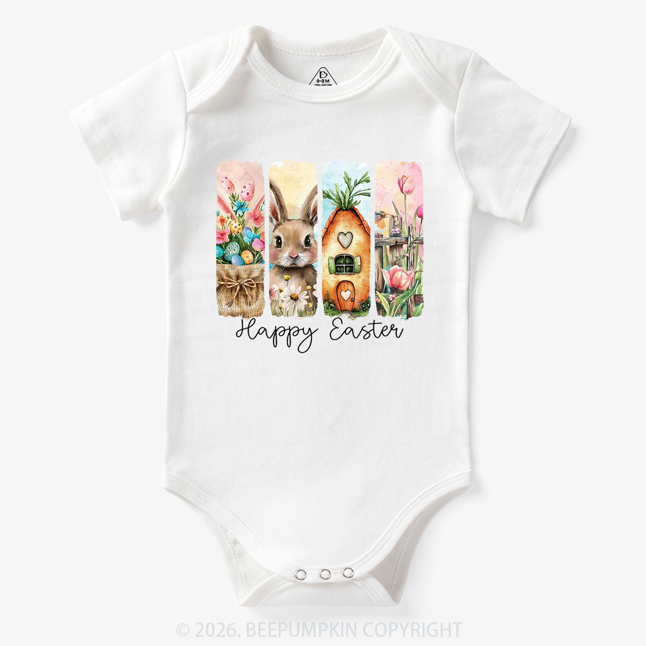 Happy Easter Floral Spring Bodysuit