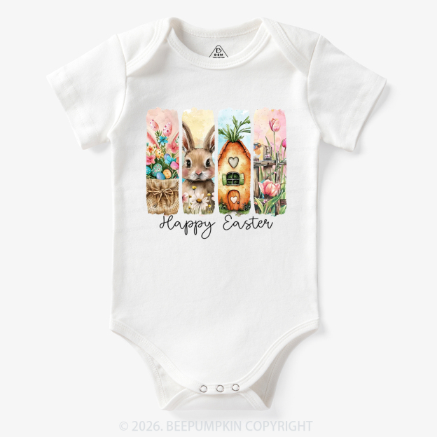 Happy Easter Floral Spring Bodysuit