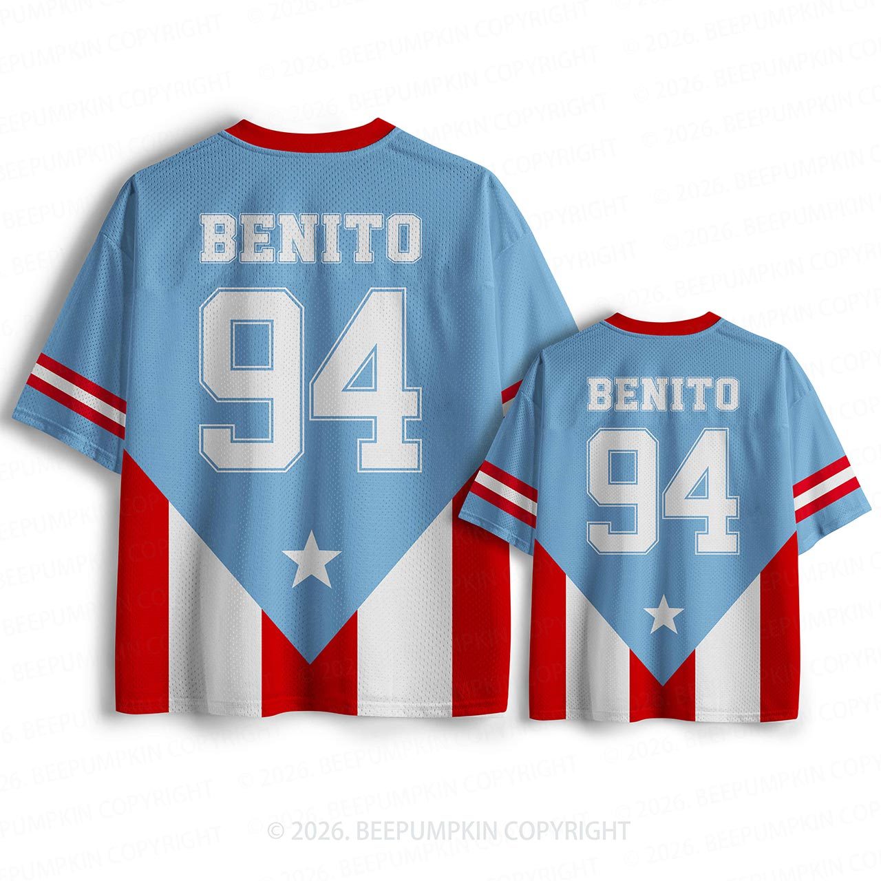 Personalized Benito Team Matching Mesh Jersey For Family