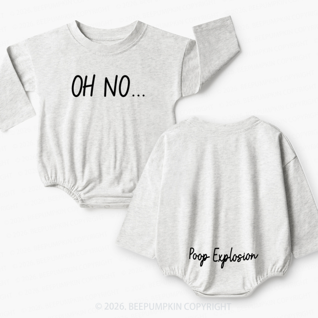 Oh No Poop Explosion Baby Bubble Romper 7