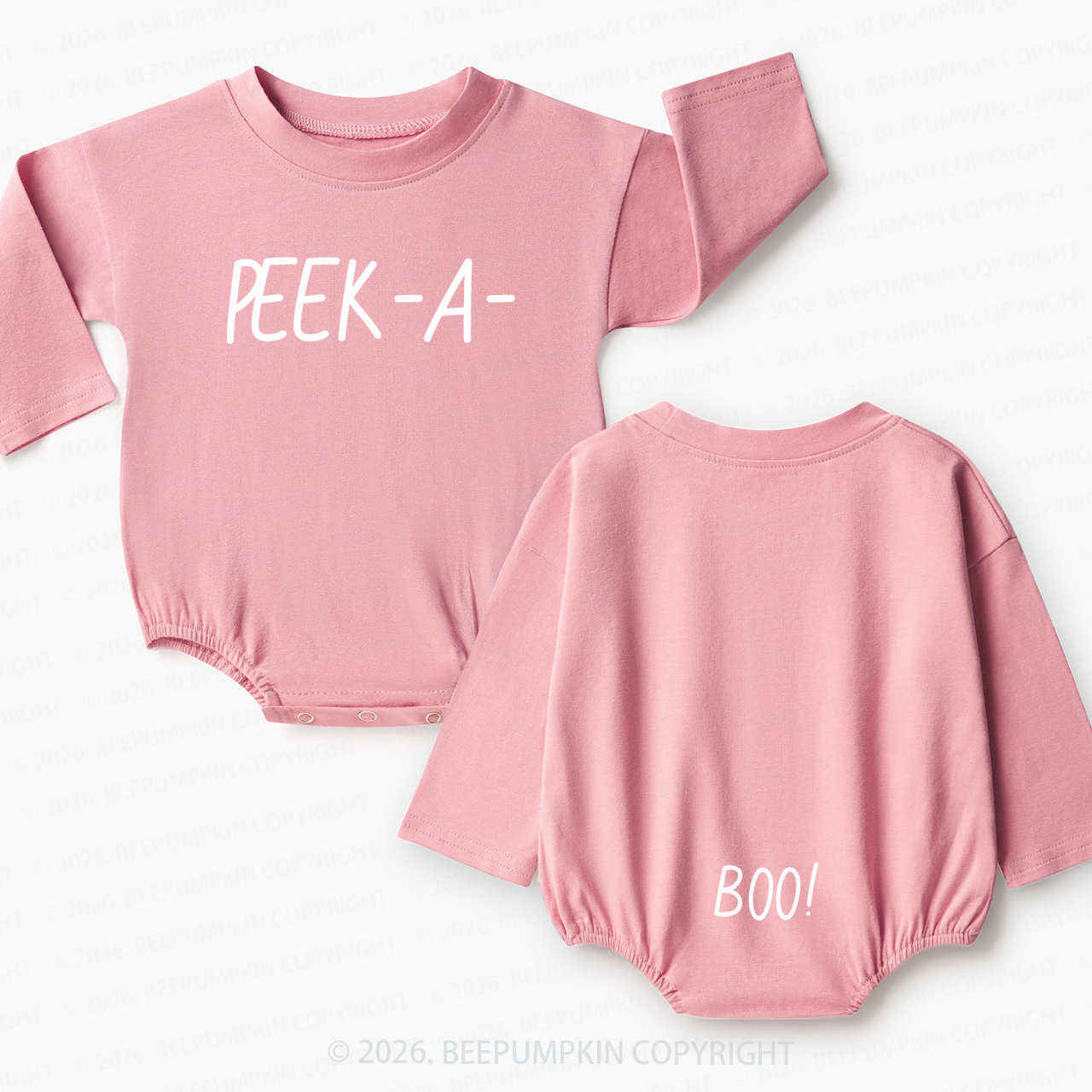 Peek A Boo Baby Bubble Romper