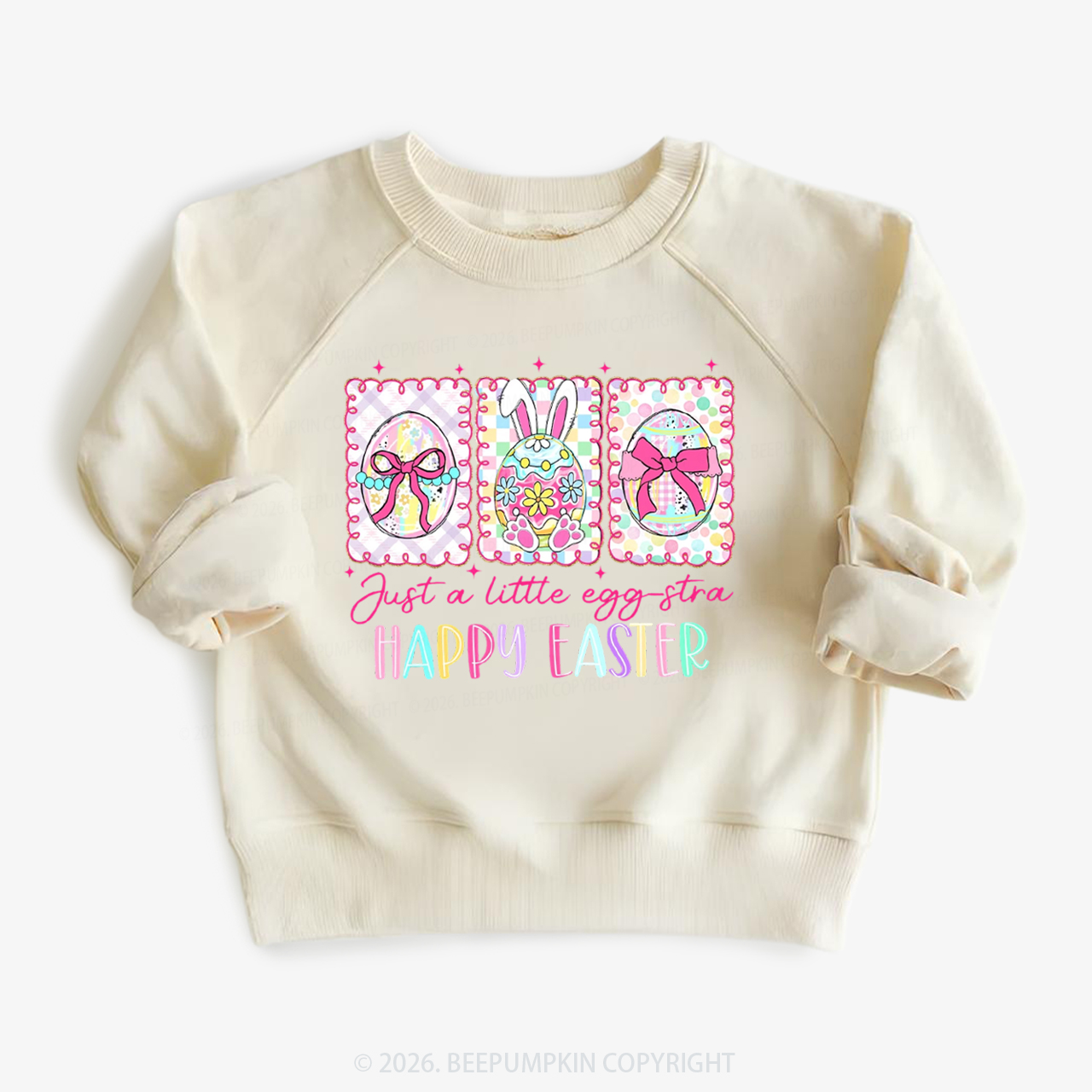 Just A Little Egg Star Easter Kid's Sweatshirt