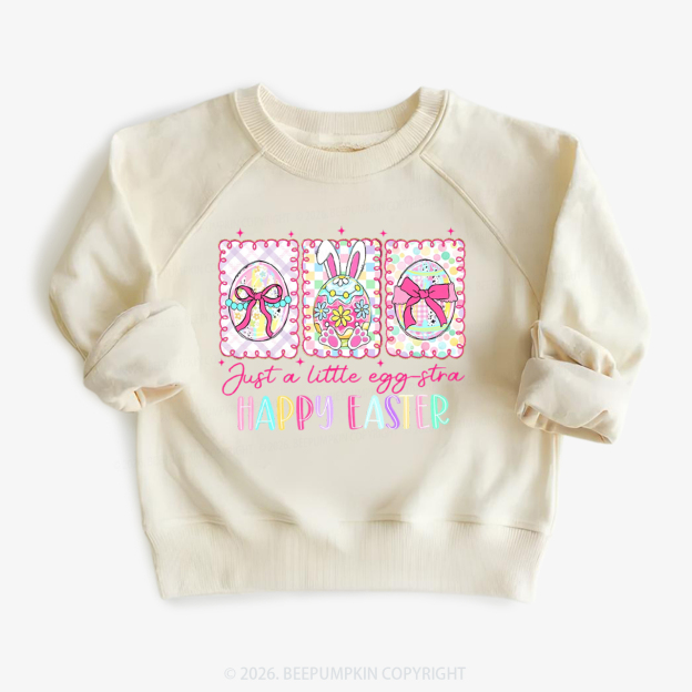Just A Little Egg Star Easter Kid's Sweatshirt