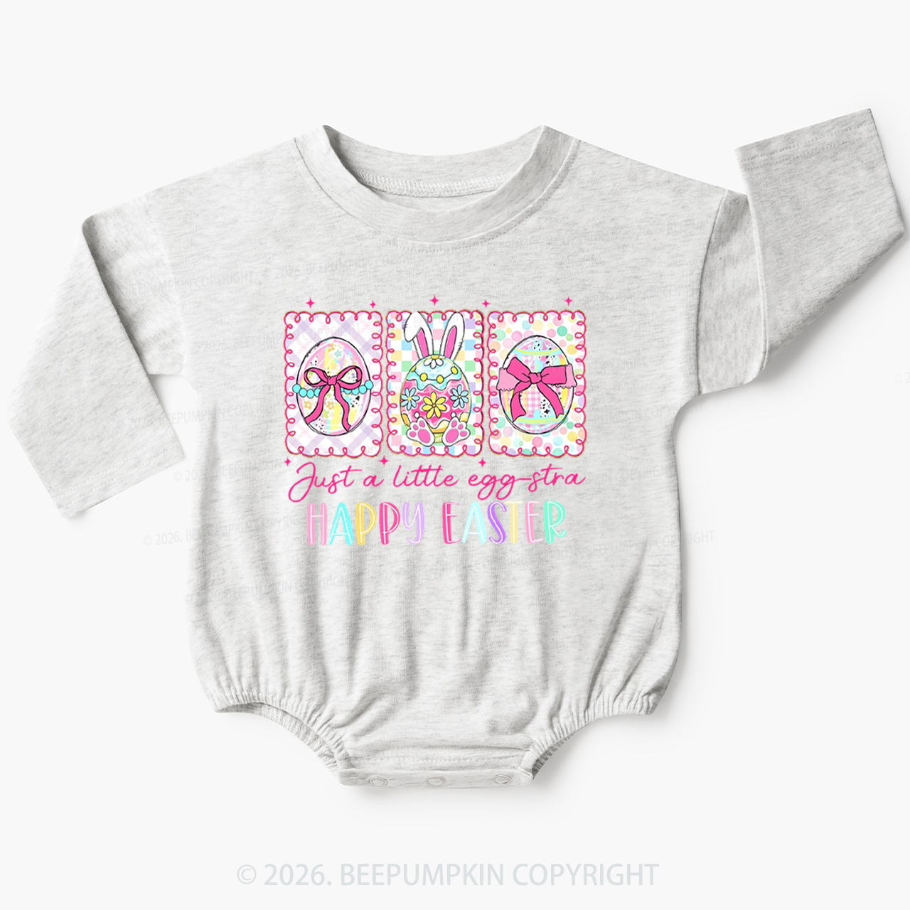 Just A Little Egg Star Easter Baby Bubble Romper