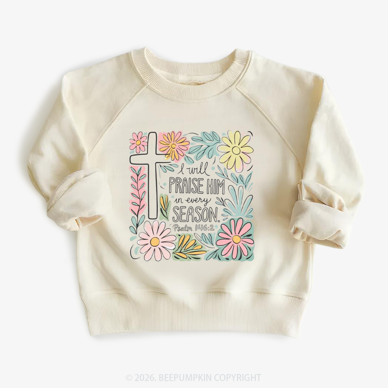 Easter I will Praise Him Kid's Sweatshirt