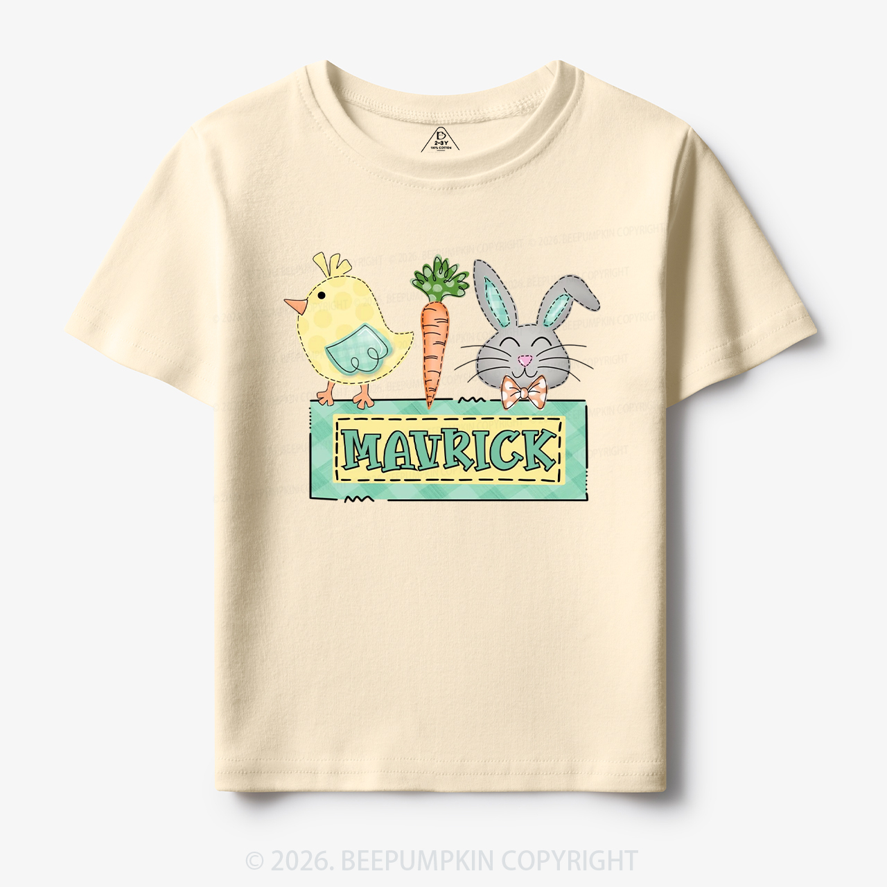 Personalized Name Easter Bunny Carrot Toddler&Kid's Tees
