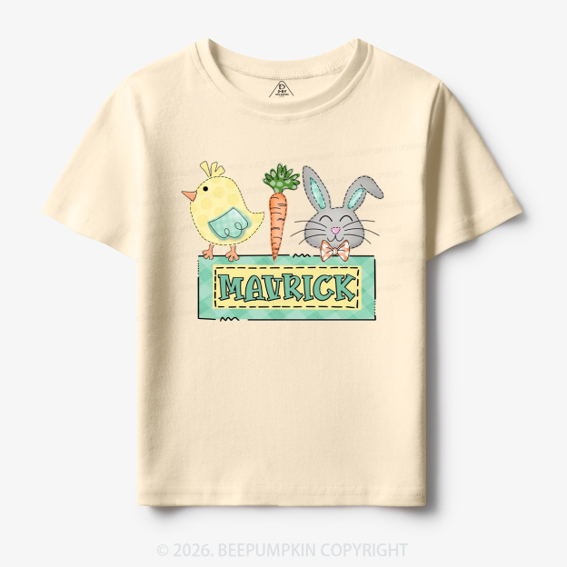 Personalized Name Easter Bunny Carrot Toddler&Kid's Tees
