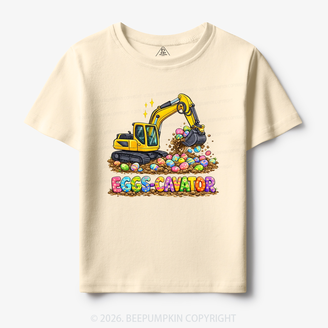 Eggs-Cavator Excavator Easter Toddler&Kid's Tees