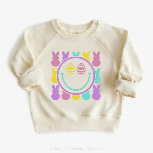 Easter Smiley Chilling Peeps Kid's Sweatshirt