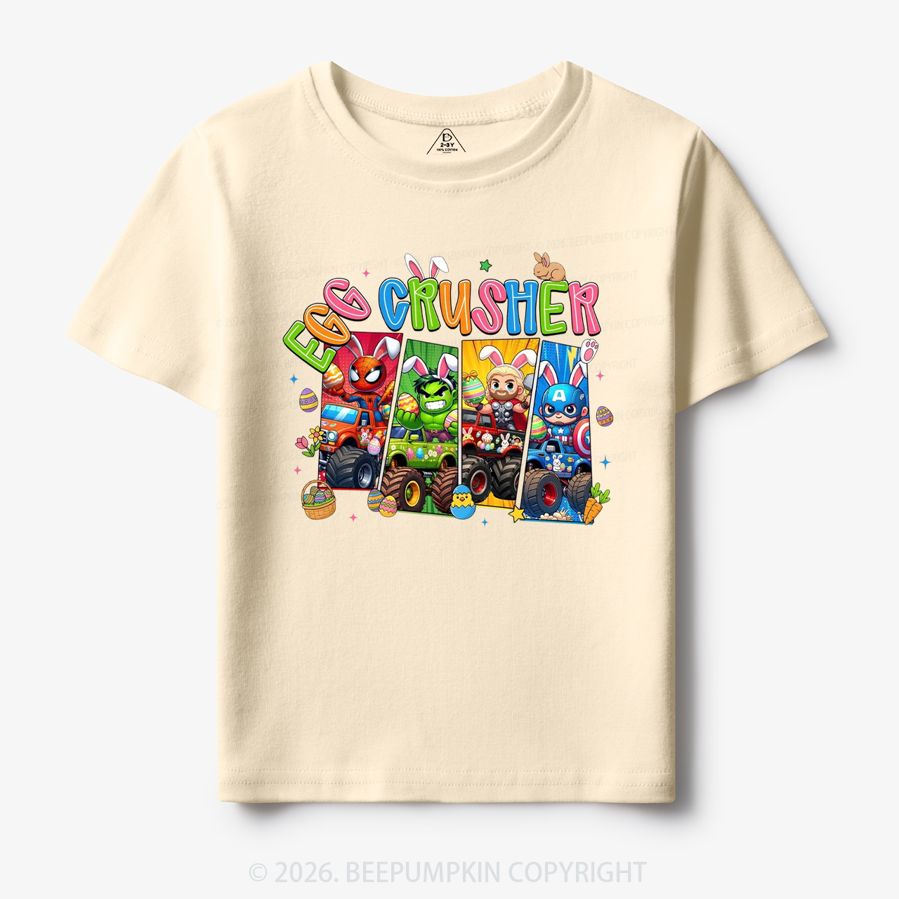 Easter Truck Egg Crusher Toddler&Kid's Tees