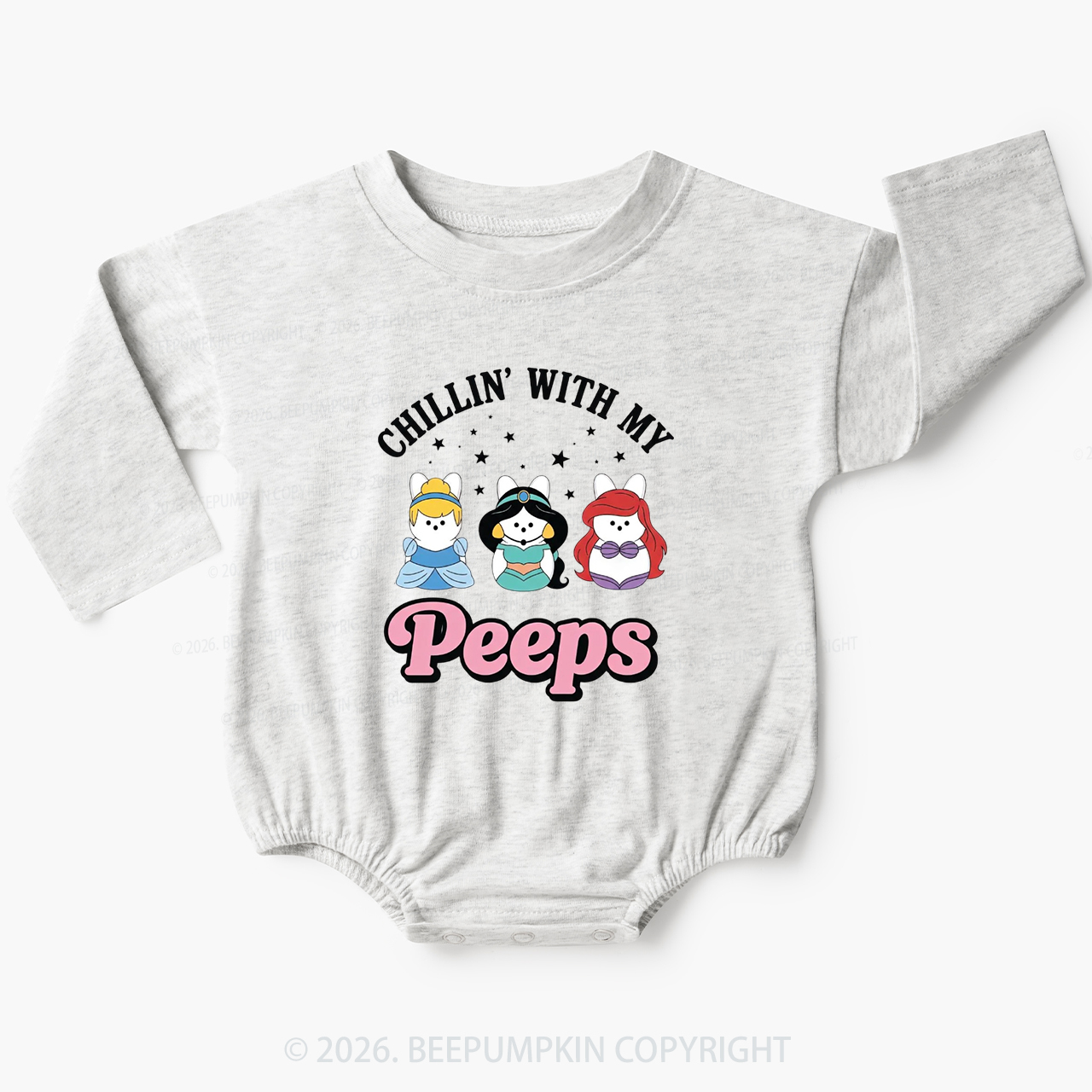 Chillin With My Peeps Bunny Baby Bubble Romper