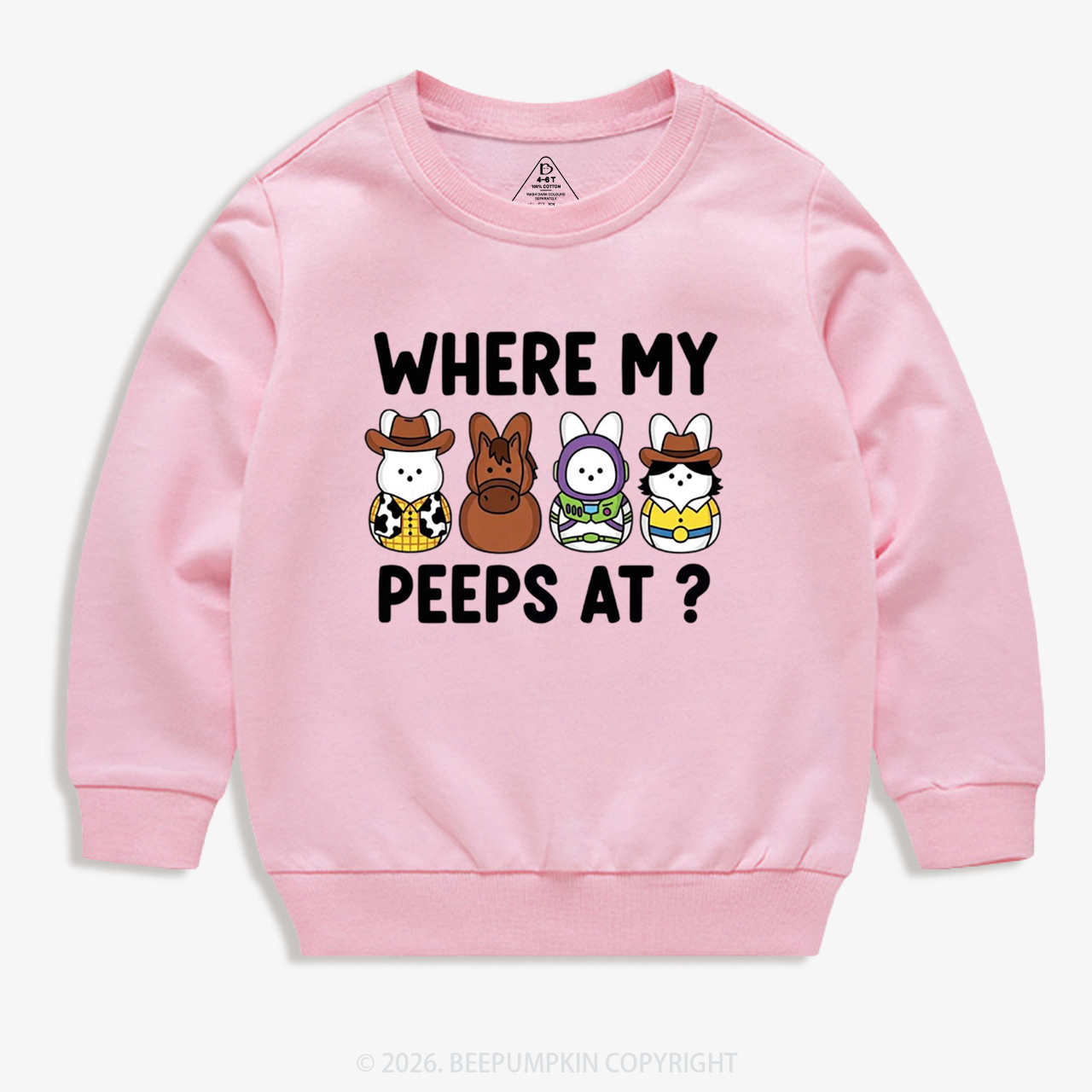 Where My Peeps At Easter Kid's Sweatshirt