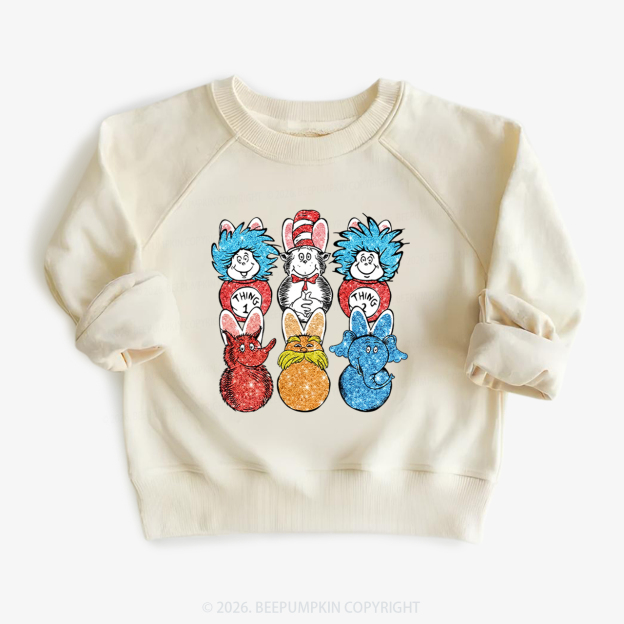 Easter Peeps Cartoon Kid's Sweatshirt