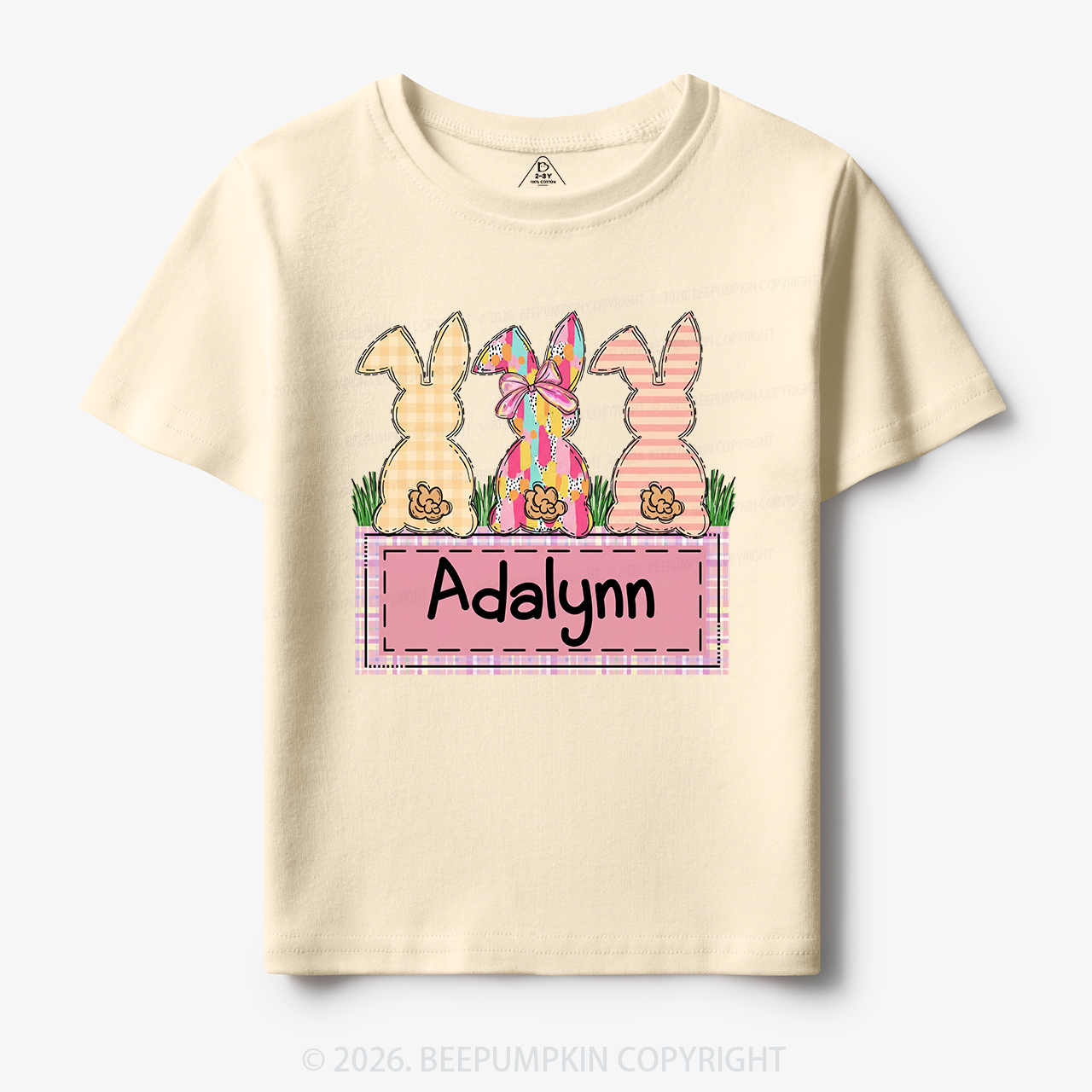 Personalized Name Retro Happy Easter Toddler&Kid's Tees