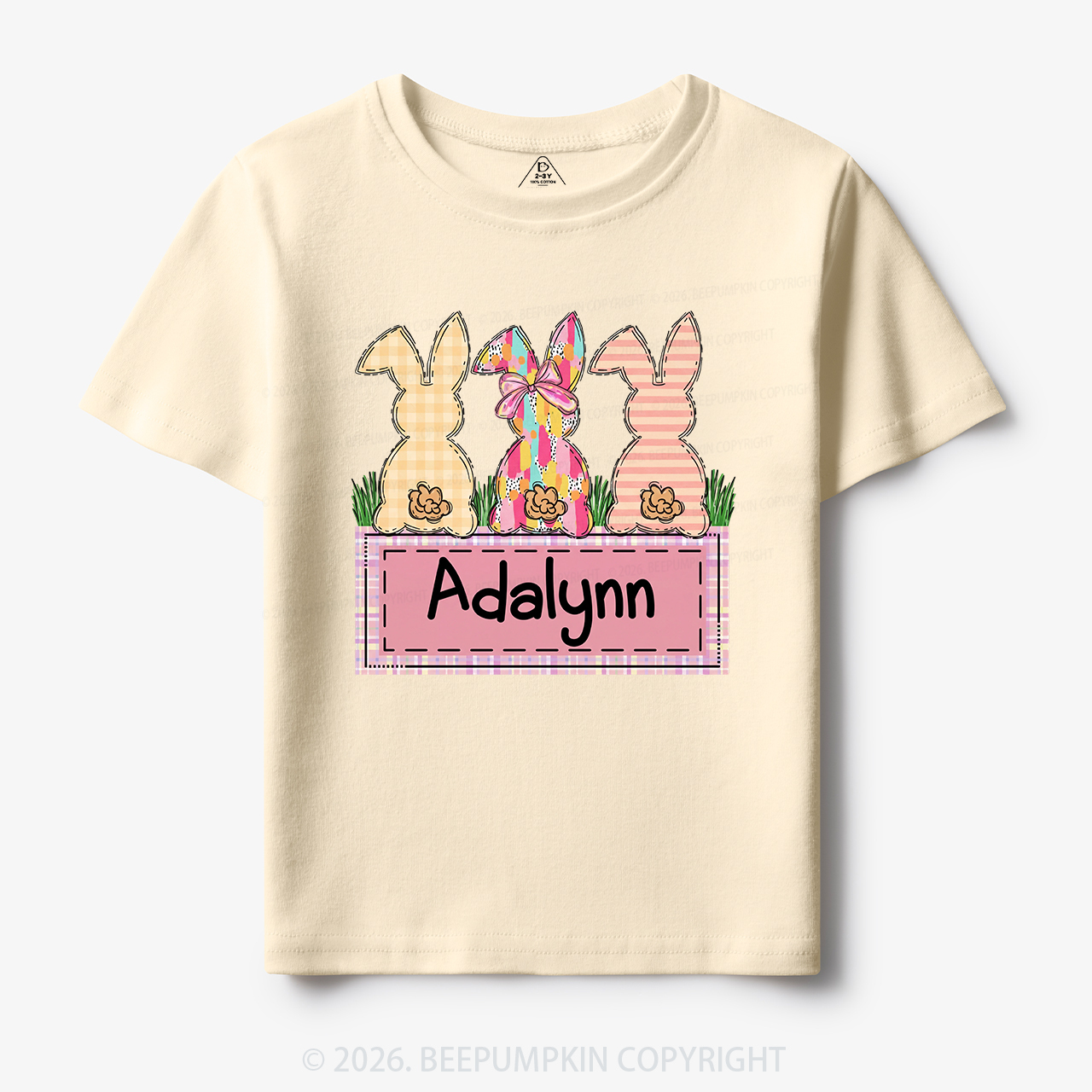 Personalized Name Retro Happy Easter Toddler&Kid's Tees