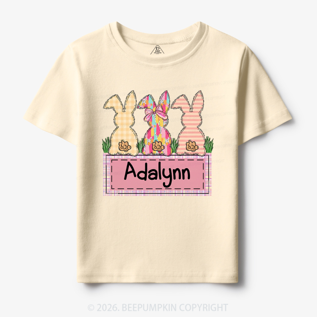 Personalized Name Retro Happy Easter Toddler&Kid's Tees
