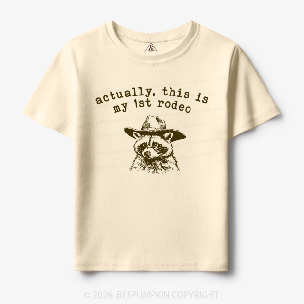 Raccoon My first Rodeo Birthday Toddler&Kid's Tees