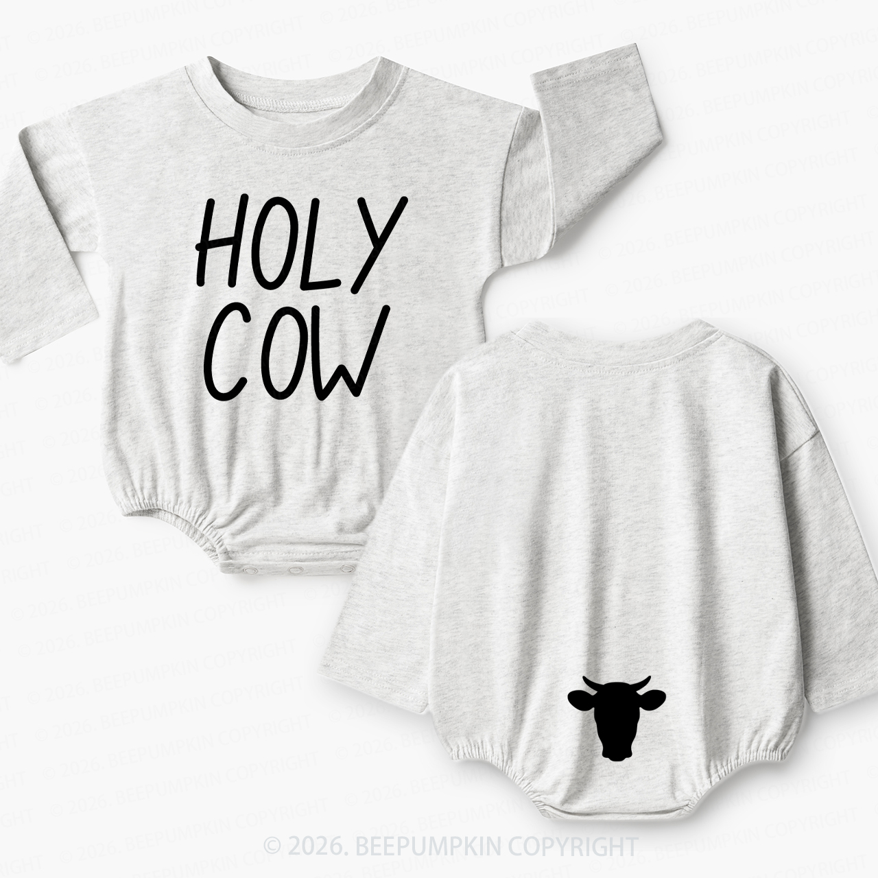 Holy Cow I'm Cute Baby Bubble Romper