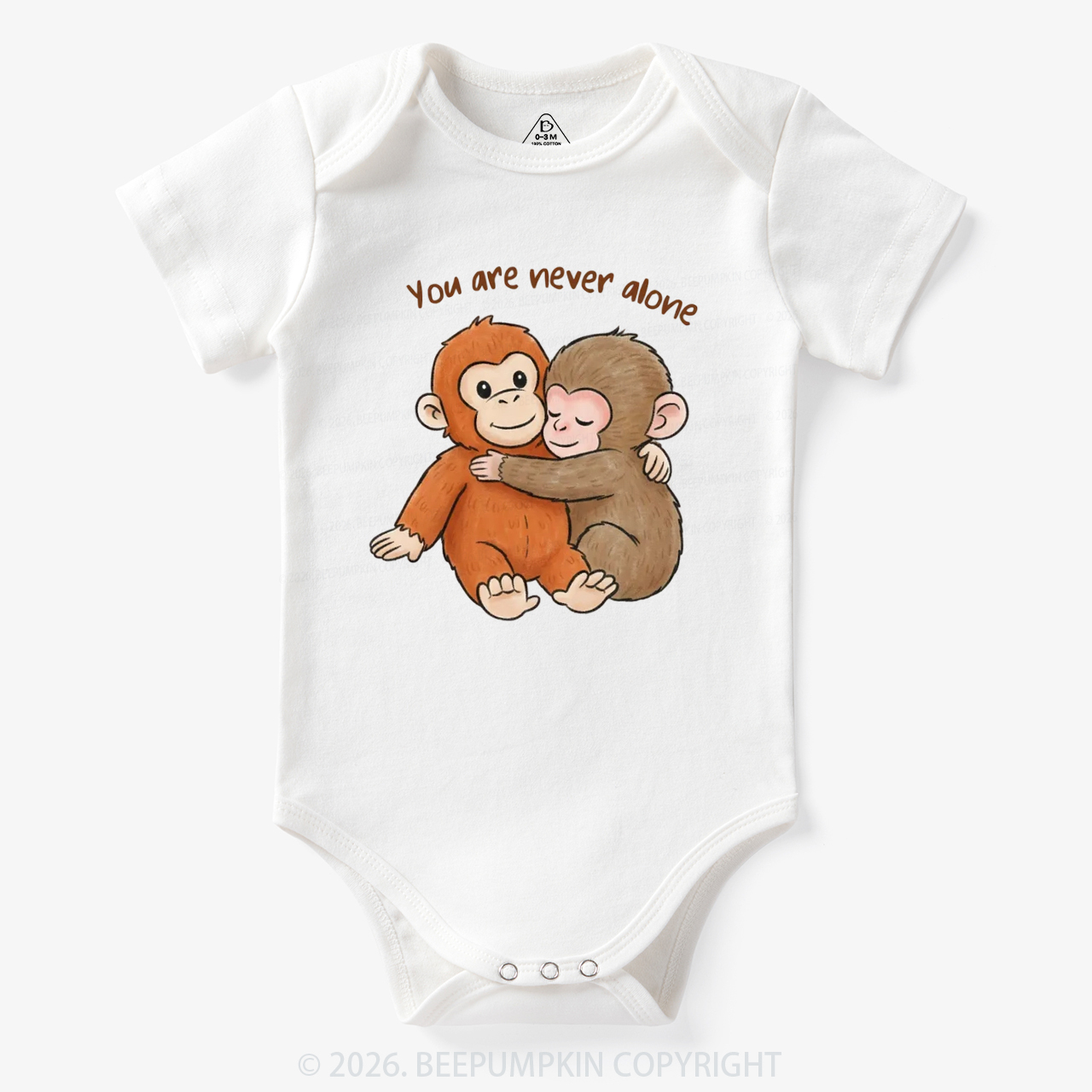 You Are Never Alone Punch Monkey Bodysuit