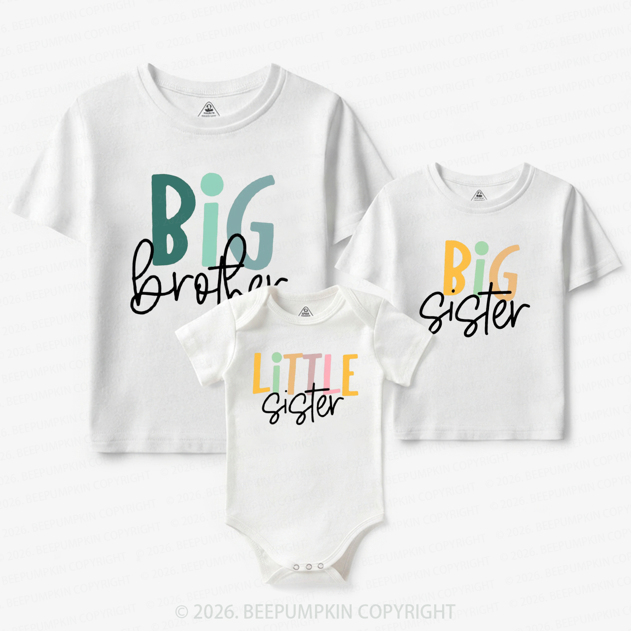 Big & Little Bond Matching Tees For Siblings