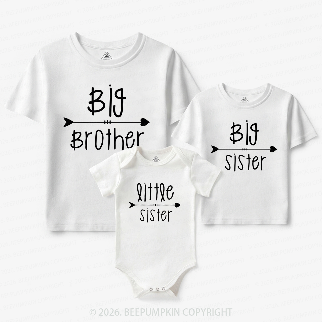 Big & Little Arrows Matching Tees For Siblings