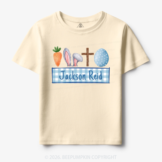 Personalized Watercolor Easter Bunny Name Toddler&Kid's Tees