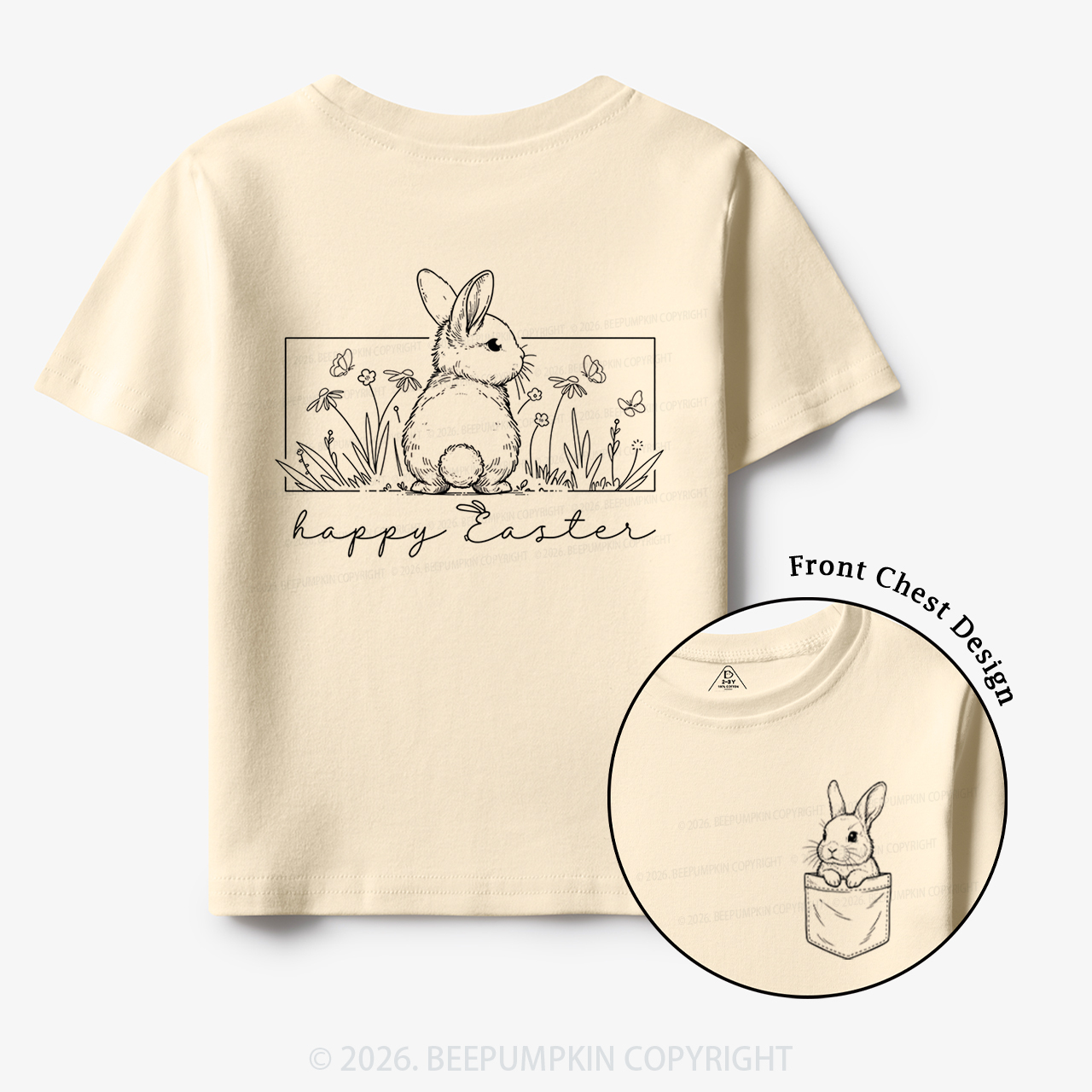 Happy Easter Spring Flowers Toddler&Kid's Tees