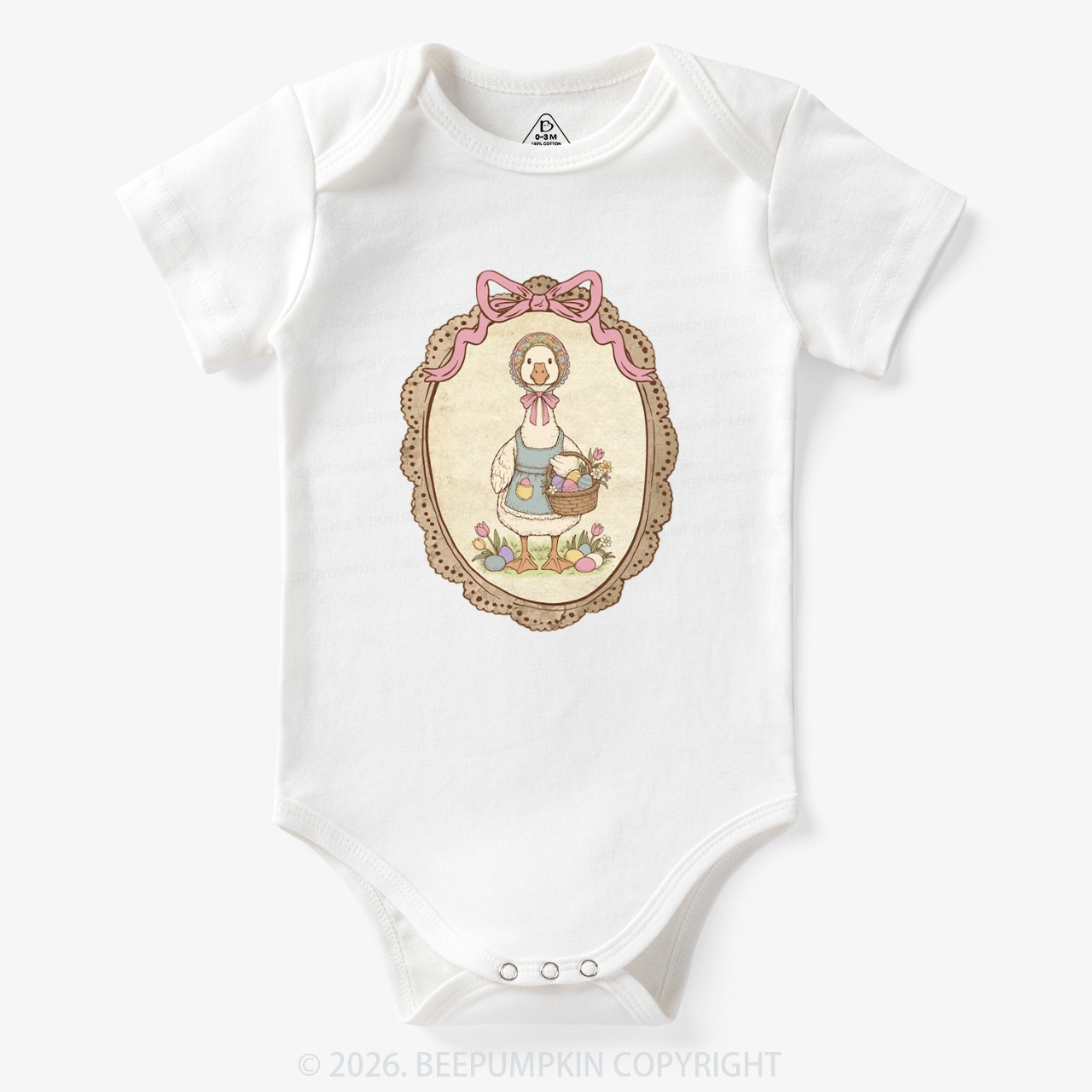 Floral Coquette Spring Easter Goose Bodysuit